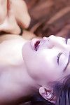 Asian pornstar Kobe Lee seducing a blindfolded Sara Luvv for lesbian sex