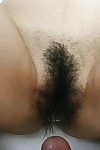 Asian MILF gives a nooky and gets her hairy cunt nailed and cocked up