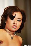Petite Asian chick Annie Cruz enjoys gobbling that cock and getting a rough banging