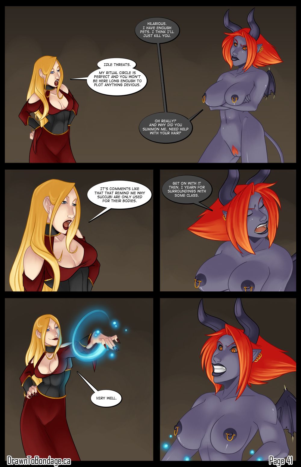 Night elf and other horny babes having fun in comics