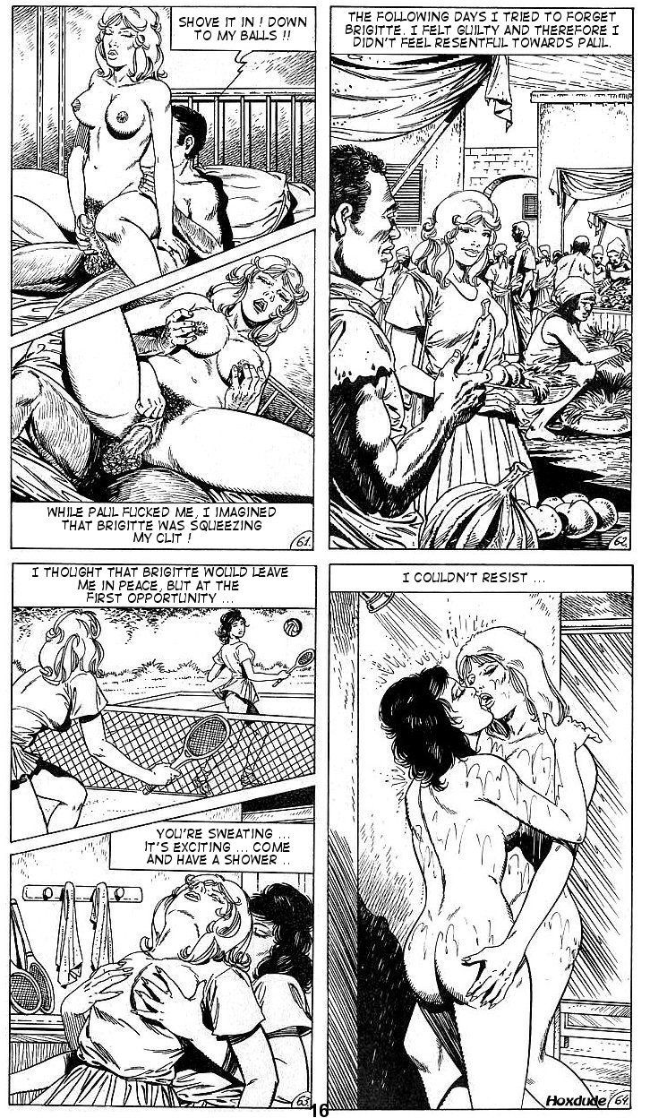 sexy Blondynka i brunetka w Hentai Manga komiksy