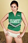 Infant Latina chicito sweetheart Mai flashing white panties underneath cheerleader outfit