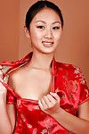 Asian juvenile Evelyn Lin baring accomplished dear type small tits and phat gazoo
