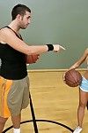 Fairy Capri Cavalli with skillful round boobies goes at it on the basketball court