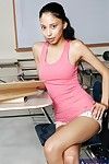 Hawt Alexis Love benefits from her constricted latin pussy screwed hard in the classroom