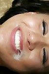 Raunchy close-ups with muddy Eva Angelina getting owned with a cumshot on her face