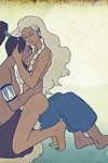 Lesbian adventures of sexy anime girls from Avatar toon