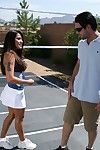 Gorgeously sexy latina Jenaveve Jolie gets fucked at the outdoor tennis court