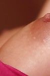 Slim charming beauty Samantha Ryan spreads and fingers her tight bald pussy close-up