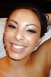 Latina Danni Cole gives head until fully jizzed on face by a massive load