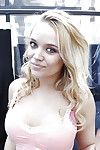 Smiley blonde babe Alexis Monroe flashing her nice tits and tempting ass