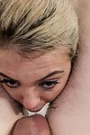 Young slut Kat Dior taking mouthful of cum after blowing large cock POV style