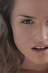 Flat chested cutie Tori Black with neatly trimmed bush strips naked on balcony