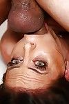 Pierced MILF pornstar Brandy Aniston taking cumshot after deepthroat bj