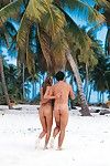 enorme Nude Loira Mandy Brilhante Goza Anal Sexo no areia no o selvagem Praia