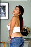 Любительское Азии модель Валери линять джинсы перед Расставание Волосатые mufff