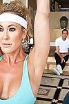 Extremely busty MILF Brandi Love completes her workout with sloppy oral sex and a hardcore delight