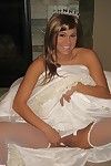 Melissa midwest ubrany w Ślub sukienka pokazuje i palce jej sexy безволосые cipki