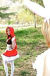 Naive Nikki Rhodes as Little Red Riding Hood gets penetrated in the forest