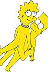 bart ve Lisa simpsons ünlü Karikatür seks