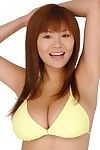Biggest titted Oriental girlie Yoko Matsugane is fooling around in extreme bikini