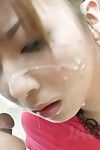 Lascivious Japanese Hinano hons her cock swallowing sexual act submission skills on double dick-holders and feasts on their cock cream shots