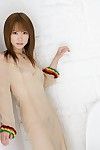Spectacular queen Reika Shiina rolls around in sofa whilst posing and teasing with her trimmed peach.