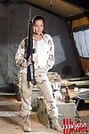 ภาษาญี่ปุ่น กองทัพ เจ้าหญิง Gianna ลินน์ สูญเสีย อ Cloths แล้ว boasting คน แท้จริง เปียกชุ่มๆ อาวุธ